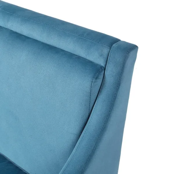 Accent Chairs-Kirkland's Home Velvet Martha Stewart Accent Chair Blue