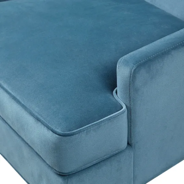 Accent Chairs-Kirkland's Home Velvet Martha Stewart Accent Chair Blue