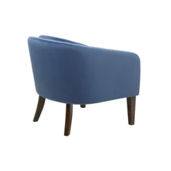 Accent Chairs-Kirkland's Home Velvet Tufted Midcentury Modern Accent Chair Blue