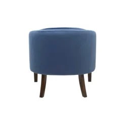 Accent Chairs-Kirkland's Home Velvet Tufted Midcentury Modern Accent Chair Blue