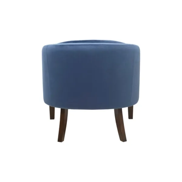 Accent Chairs-Kirkland's Home Velvet Tufted Midcentury Modern Accent Chair Blue