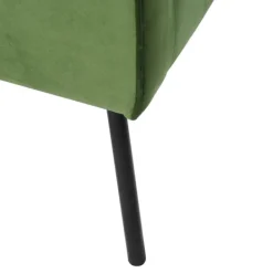 Accent Chairs-Kirkland's Home Velvet Upholstered Black Legs Accent Chair Green