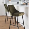 Bar Stools & Counter Height Stools-Kirkland's Home Velvet Upholstered Counter Stools, Set Of 2 Green