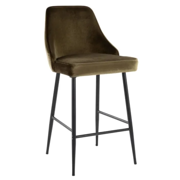 Bar Stools & Counter Height Stools-Kirkland's Home Velvet Upholstered Counter Stools, Set Of 2 Green
