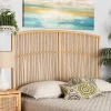 Beds & Headboards-Kirkland's Home Vertical Weave Rat Queen Headboard Tan