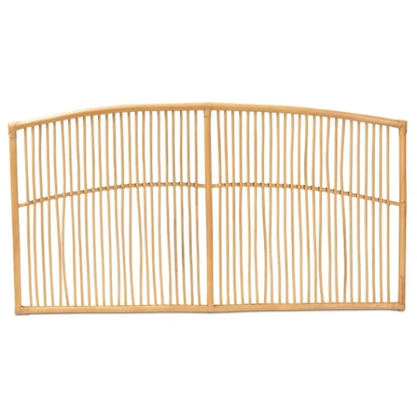 Beds & Headboards-Kirkland's Home Vertical Weave Rat Queen Headboard Tan