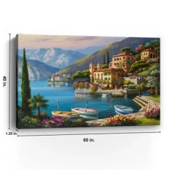 Canvas Art-Kirkland's Home Villa Bella Vista Canvas Art Print, 60X40 In. Blue/Multi