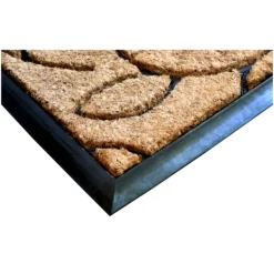 Doormats-Kirkland's Home Vine Leaves Swirl Doormat, 36X24 In. Tan/Black