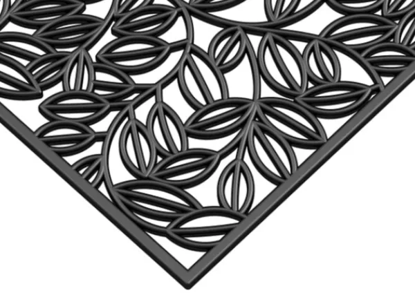 Doormats-Kirkland's Home Vine Rubber Doormat, 36X24 Black