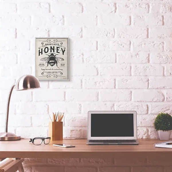 Wall Quotes & Signs-Kirkland's Home Vintage Honey Bee Framed Wall Plaque Ivory