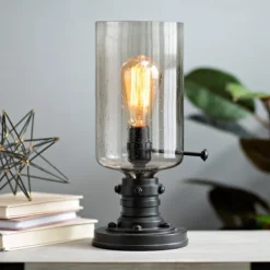 Table Lamps-Kirkland's Home Vintage Industrial Edison Bulb Uplight Gray