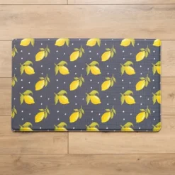Kitchen & Floor Mats-Kirkland's Home Vintage Lemons Kitchen Mat Yellow/Black