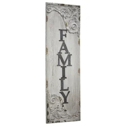 Wall Quotes & Signs-Kirkland's Home Vintage Painted Wood Family Sign Gray