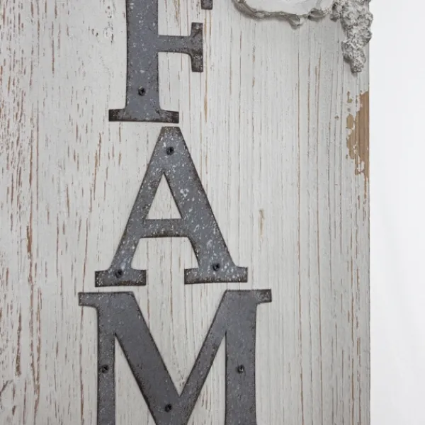 Wall Quotes & Signs-Kirkland's Home Vintage Painted Wood Family Sign Gray