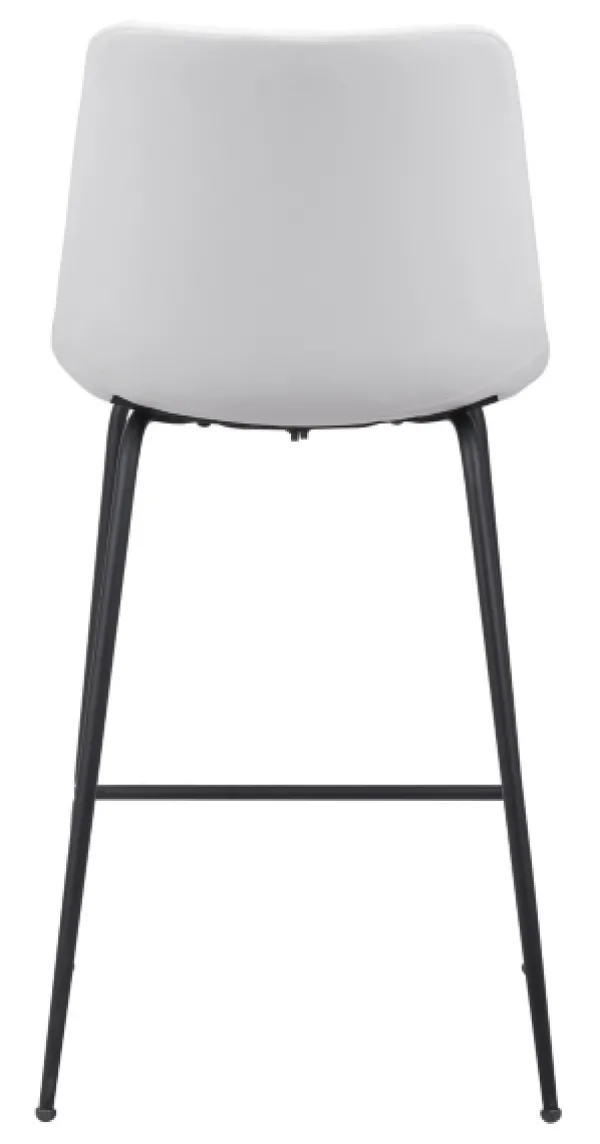 Bar Stools & Counter Height Stools-Kirkland's Home Vinyl And Steel Counter Stool White