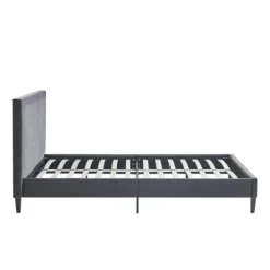 Beds & Headboards-Kirkland's Home Viv Charcoal Diamond Tufted Full Bed Frame Gray