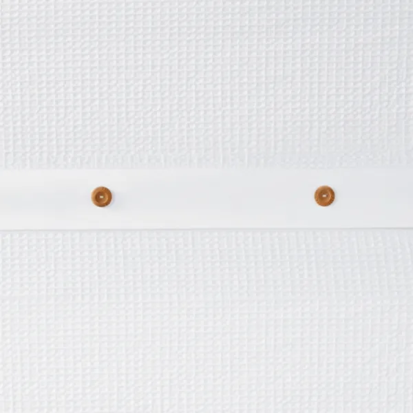Shower Curtains-Kirkland's Home Waffle Weave Cotton Shower Curtain White