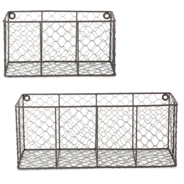 Wall Storage-Kirkland's Home Wall Hanging Chicken Wire Baskets, Set Of 2
