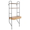 Office Furniture-Kirkland's Home Wall-Mounted Steel And Blonde Wood Desk
