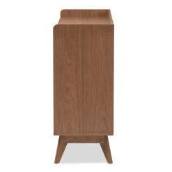 Dressers & Chests-Kirkland's Home Walnut And White Mid-Century Modern Dresser