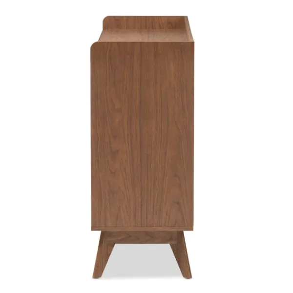 Dressers & Chests-Kirkland's Home Walnut And White Mid-Century Modern Dresser