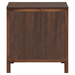 Nightstands-Kirkland's Home Walnut 2-Drawer Wood Nightstand Brown