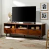Tv Stands & Media Consoles-Kirkland's Home Walnut 3-Drawer Wood Tv Stand Brown