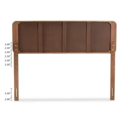 Beds & Headboards-Kirkland's Home Walnut Inset Paneling Platform King Bed Brown