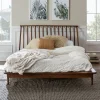 Beds & Headboards-Kirkland's Home Walnut Mid-Century Modern Queen Bed Frame Brown