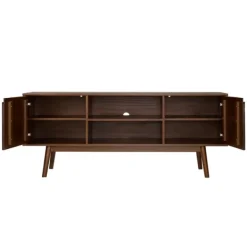 Tv Stands & Media Consoles-Kirkland's Home Walnut Solid Wood Tv Console Brown