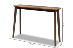 Console Tables-Kirkland's Home Walnut Wood Frame Splayed Legs Console Brown