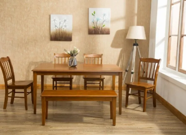 Dining Chairs-Kirkland's Home Walnut Wooden Dining Bench Brown