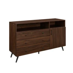 Cabinets & Sideboards-Kirkland's Home Warm Brown Lizzy Mid-Century Modern Sideboard