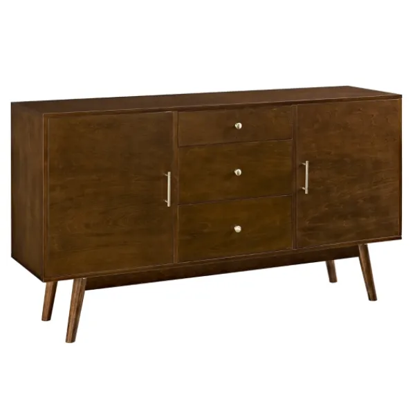 Console Tables-Kirkland's Home Warm Brown Mid-Century Modern Storage Console