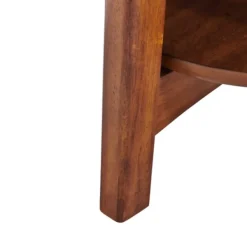 Accent & End Tables-Kirkland's Home Warm Chestnut Wood Round Accent Table Brown