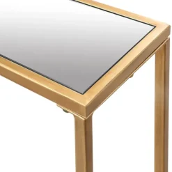 Entryway Furniture-Kirkland's Home Warm En Mirrored Top Console Table Gold