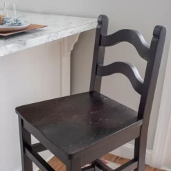 Bar Stools & Counter Height Stools-Kirkland's Home Warm Ladder Back Bar Stools, Set Of 2 Brown