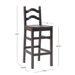 Bar Stools & Counter Height Stools-Kirkland's Home Warm Ladder Back Bar Stools, Set Of 2 Brown