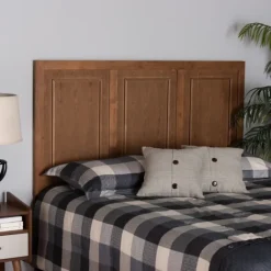 Beds & Headboards-Kirkland's Home Warm 3-Panel Wood Queen Headboard Brown