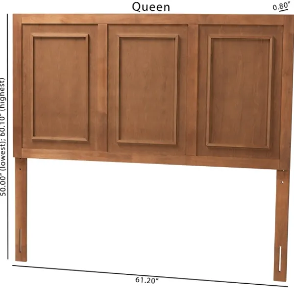 Beds & Headboards-Kirkland's Home Warm 3-Panel Wood Queen Headboard Brown