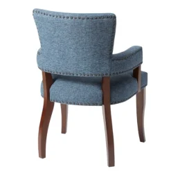 Dining Chairs-Kirkland's Home Warms Nailhead Trim Dining Chair Blue