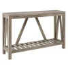 Console Tables-Kirkland's Home Wash A-Frame Console Table Gray