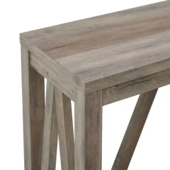 Console Tables-Kirkland's Home Wash A-Frame Console Table Gray