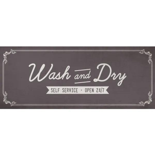 Kitchen & Floor Mats-Kirkland's Home Wash And Dry Floor Mat, 24X60 Gray