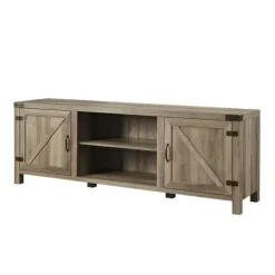 Tv Stands & Media Consoles-Kirkland's Home Wash Barn Door Tv Stand Gray
