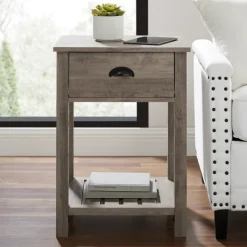 Accent & End Tables-Kirkland's Home Wash Country Accent Table Gray