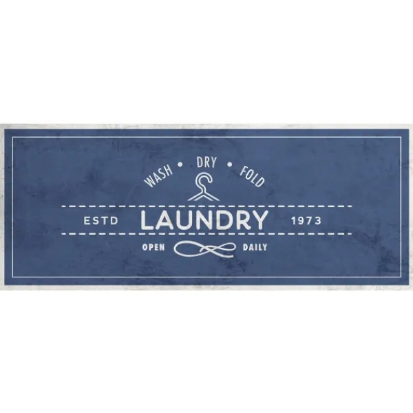Kitchen & Floor Mats-Kirkland's Home Wash Dry Fold Floor Mat, 24X60 Blue