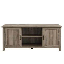Tv Stands & Media Consoles-Kirkland's Home Wash Grooved Door Tv Stand Gray