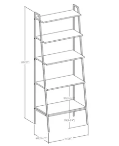 Bookshelves-Kirkland's Home Wash Industrial Ladder Bookshelf Gray