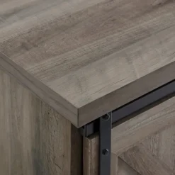 Cabinets & Sideboards-Kirkland's Home Wash Sliding Barn Door Sideboard Gray